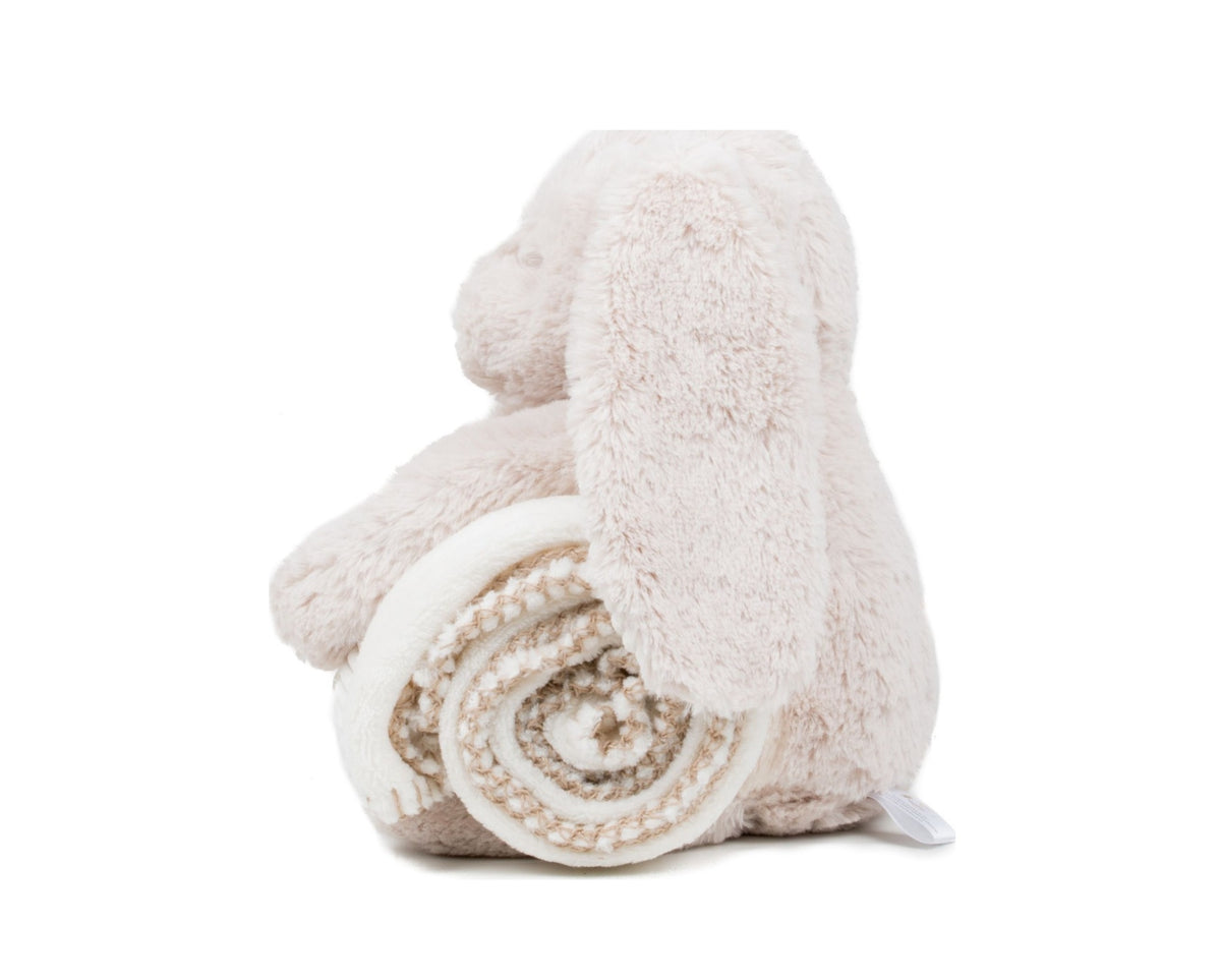 Peluche lapin avec couverture