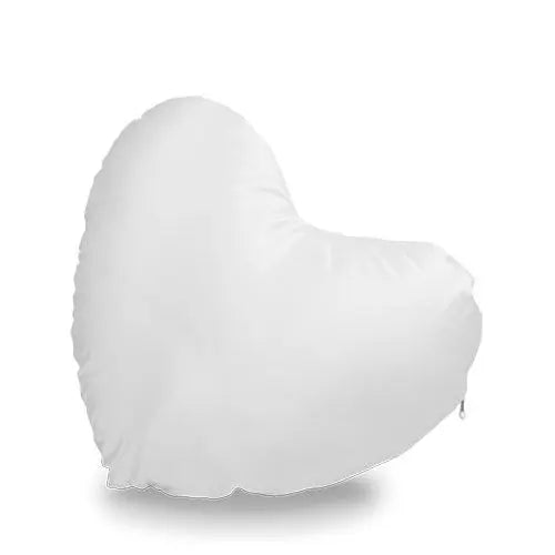 Coussin blanc en forme de coeur à personnaliser