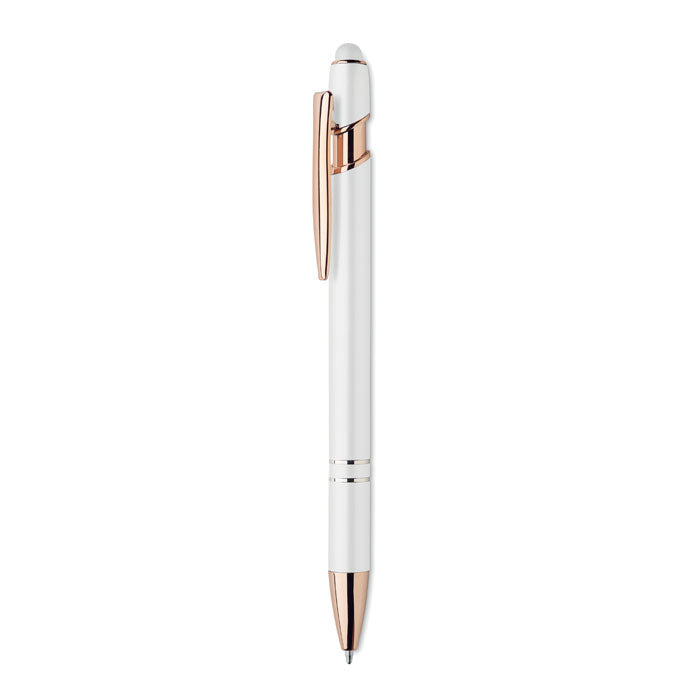 Stylo bille poussoir en aluminium recyclé