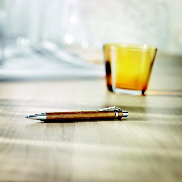 Stylo bille automatique en Bambou